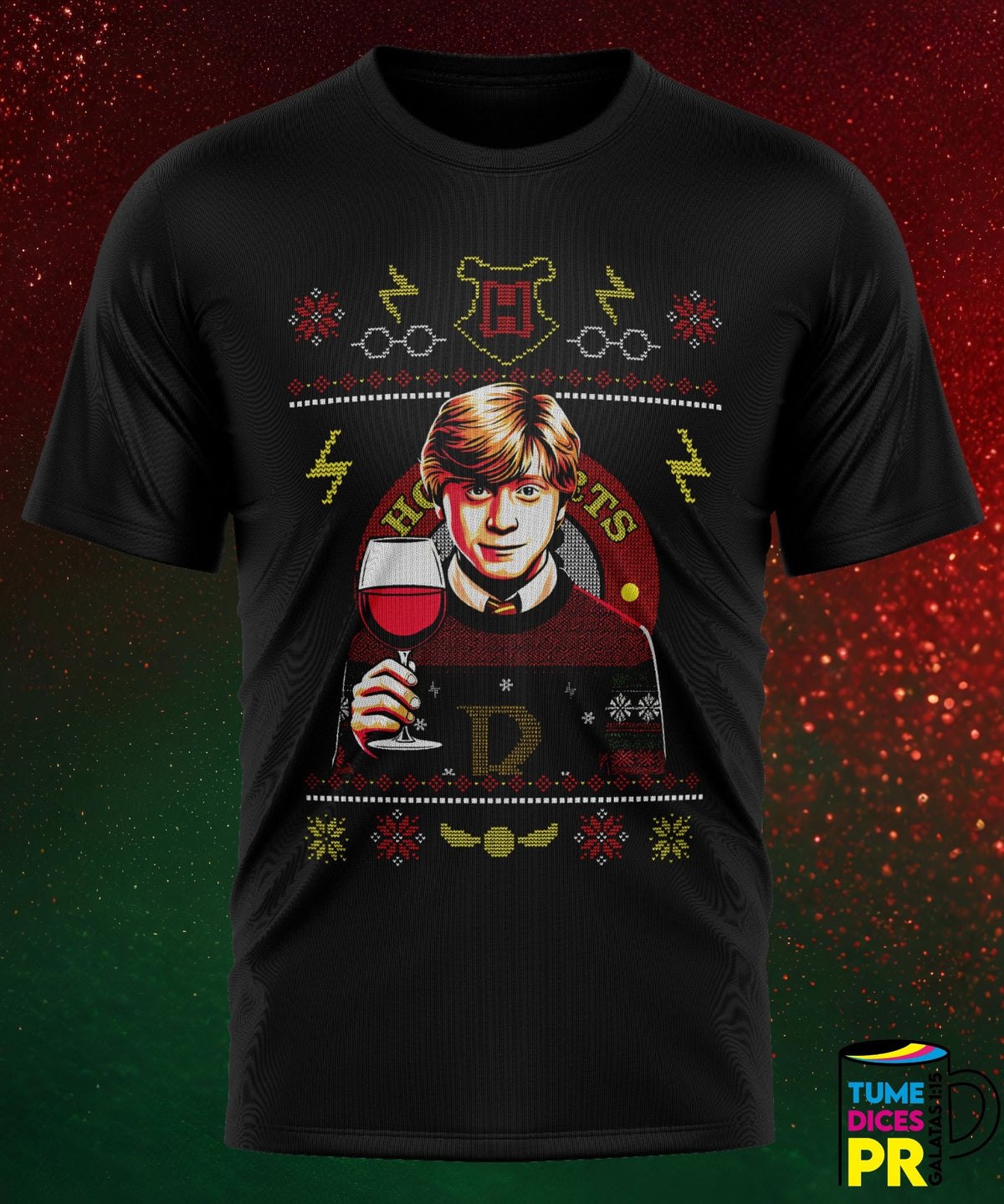 Camiseta Harry Potter Navidad | Algodón y poliéster | Tallas S–XL