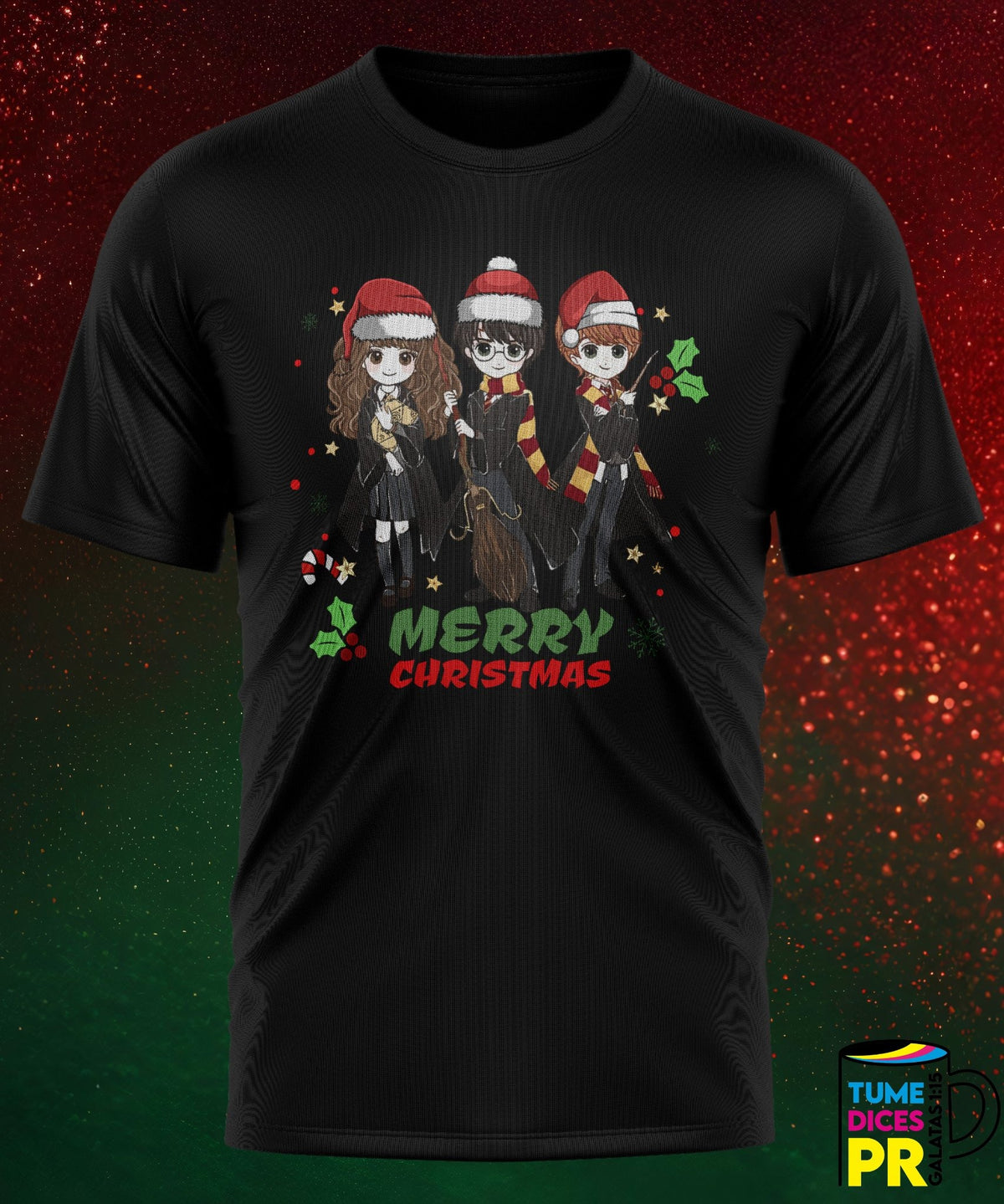 Camiseta Harry Potter Navidad | Algodón y poliéster | Tallas S–XL