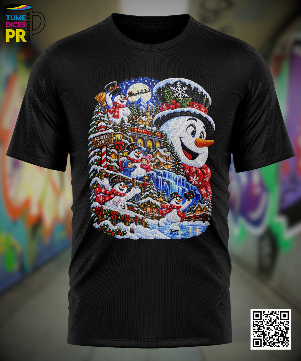 Camiseta MUÑECO DE NIEVE | Algodón y poliéster | Tallas S–XL
