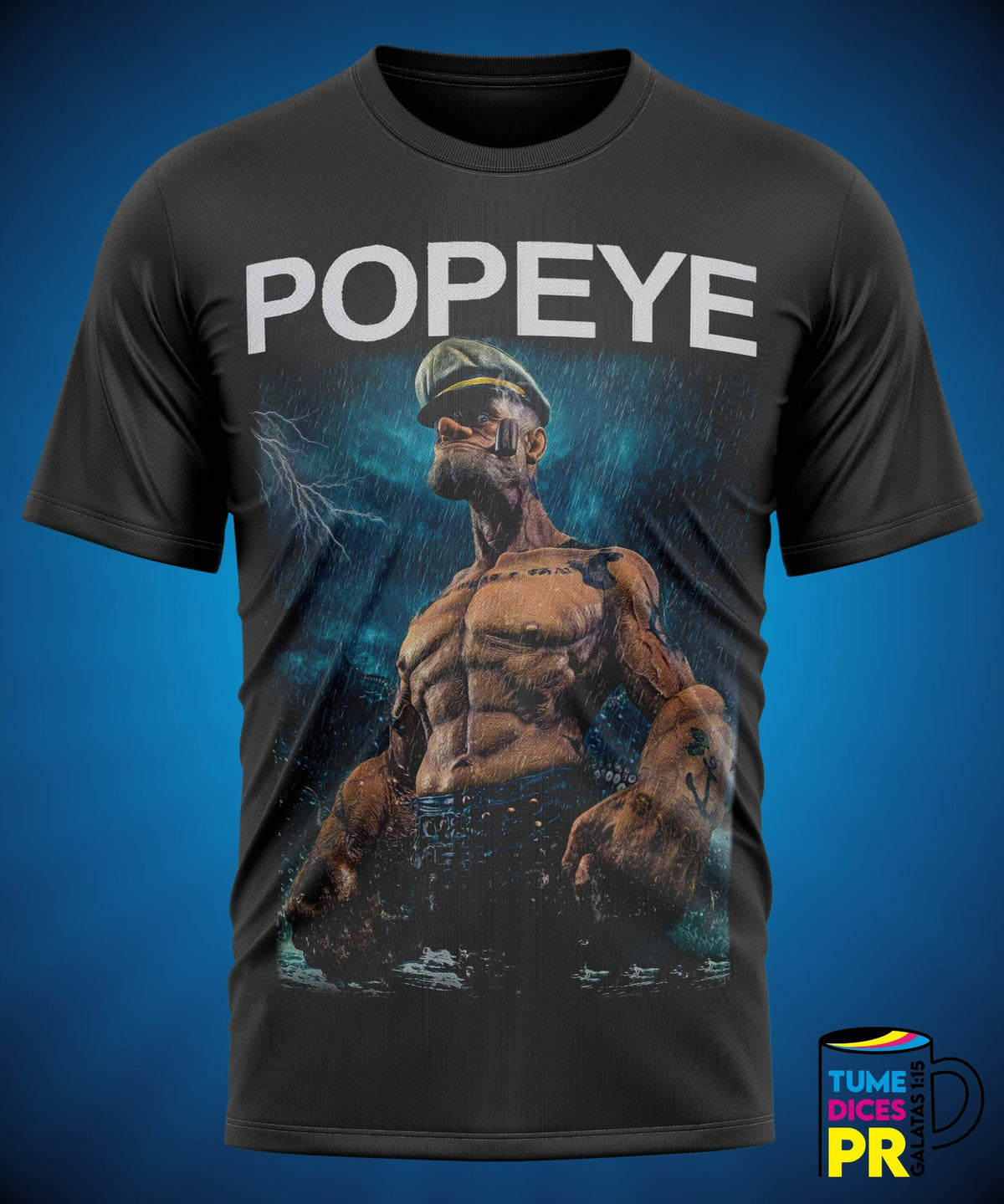 Camiseta Popeye | Algodón y poliéster | Tallas S–XL
