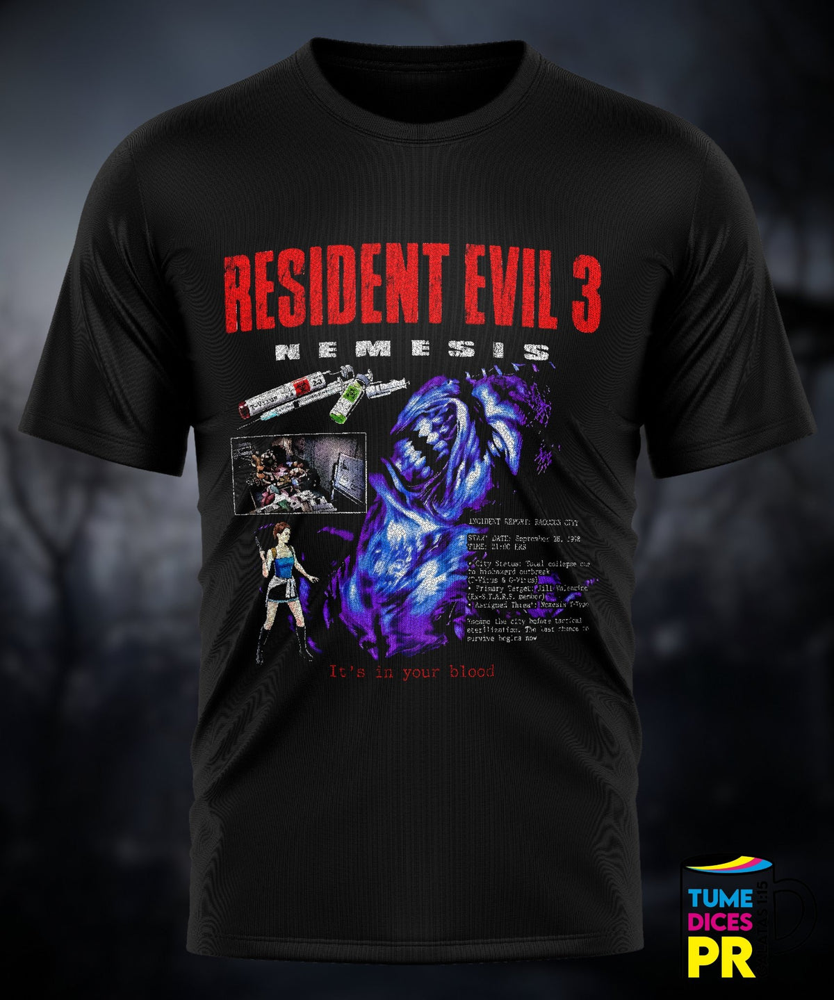 Camiseta Resident Evil | Algodón y poliéster | Tallas S–XL