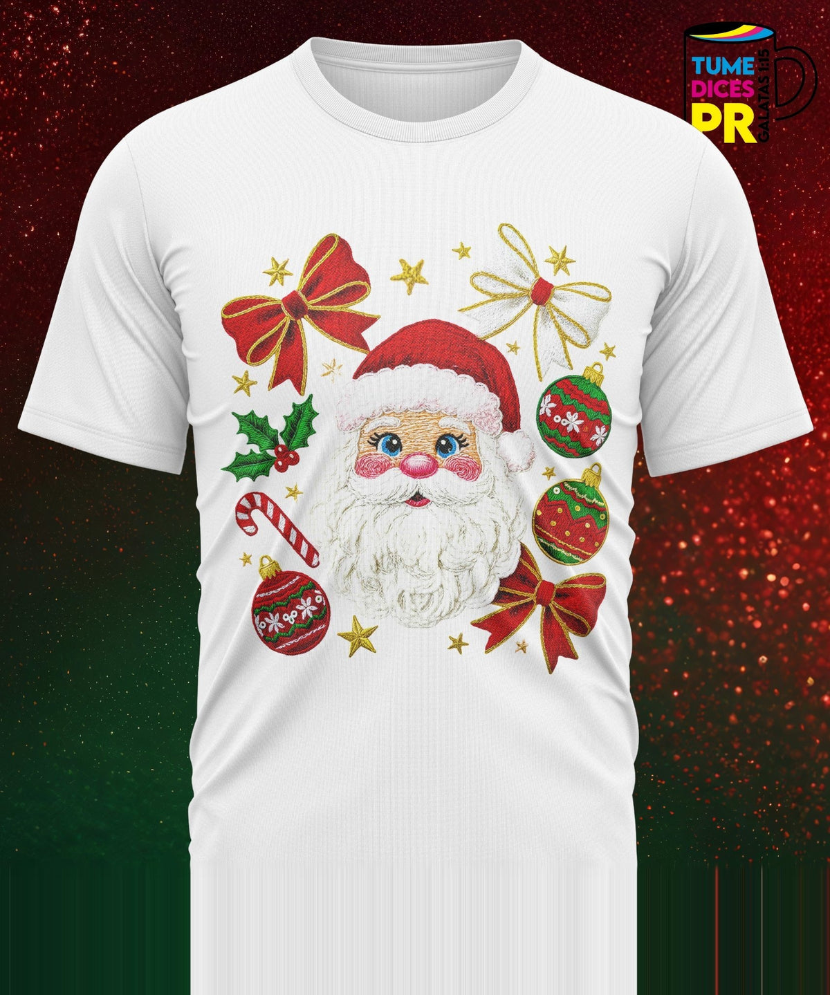 Camiseta Santa Claus | Algodón y poliéster | Tallas S–XL
