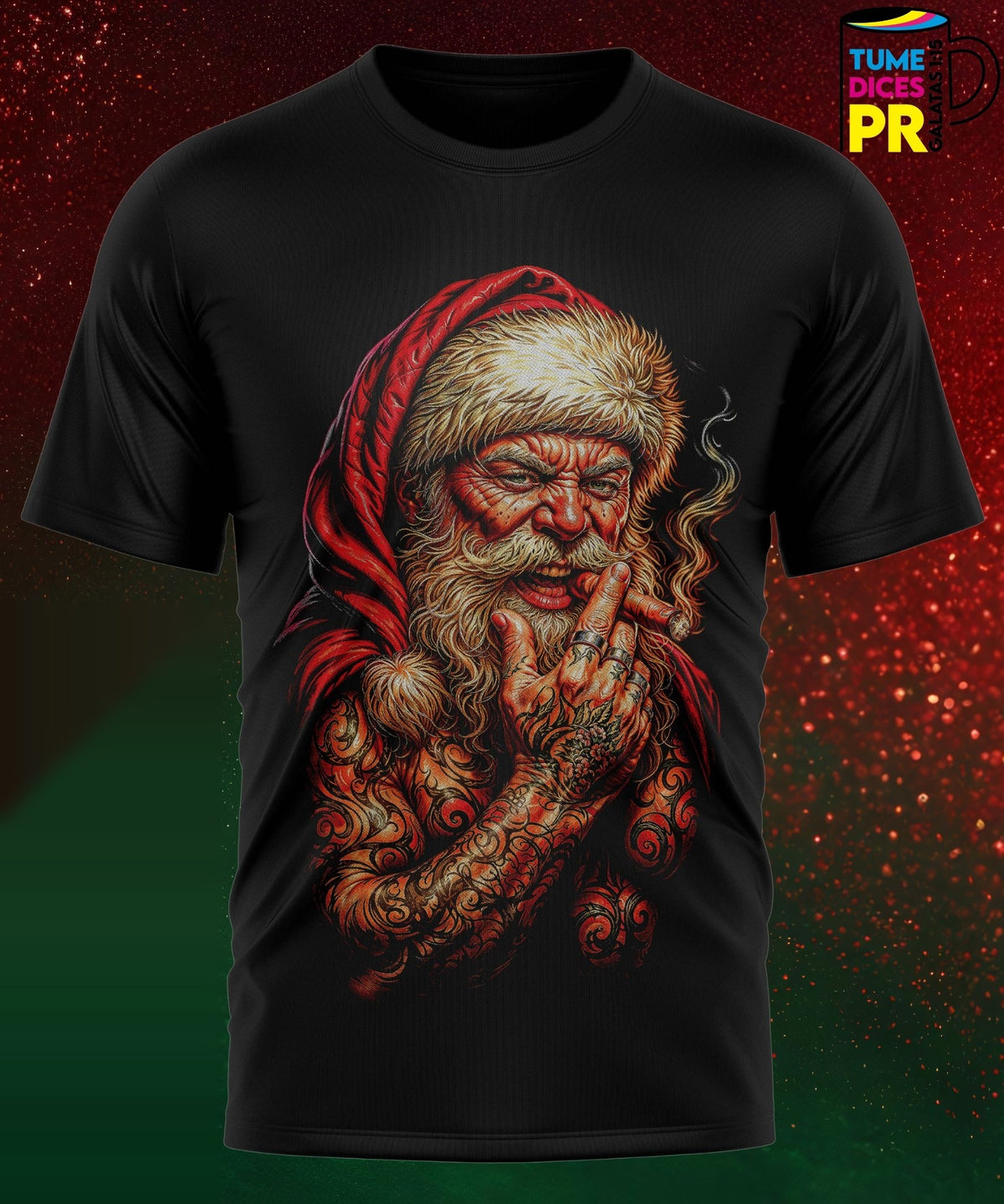 Camiseta Santa Claus | Algodón y poliéster | Tallas S–XL