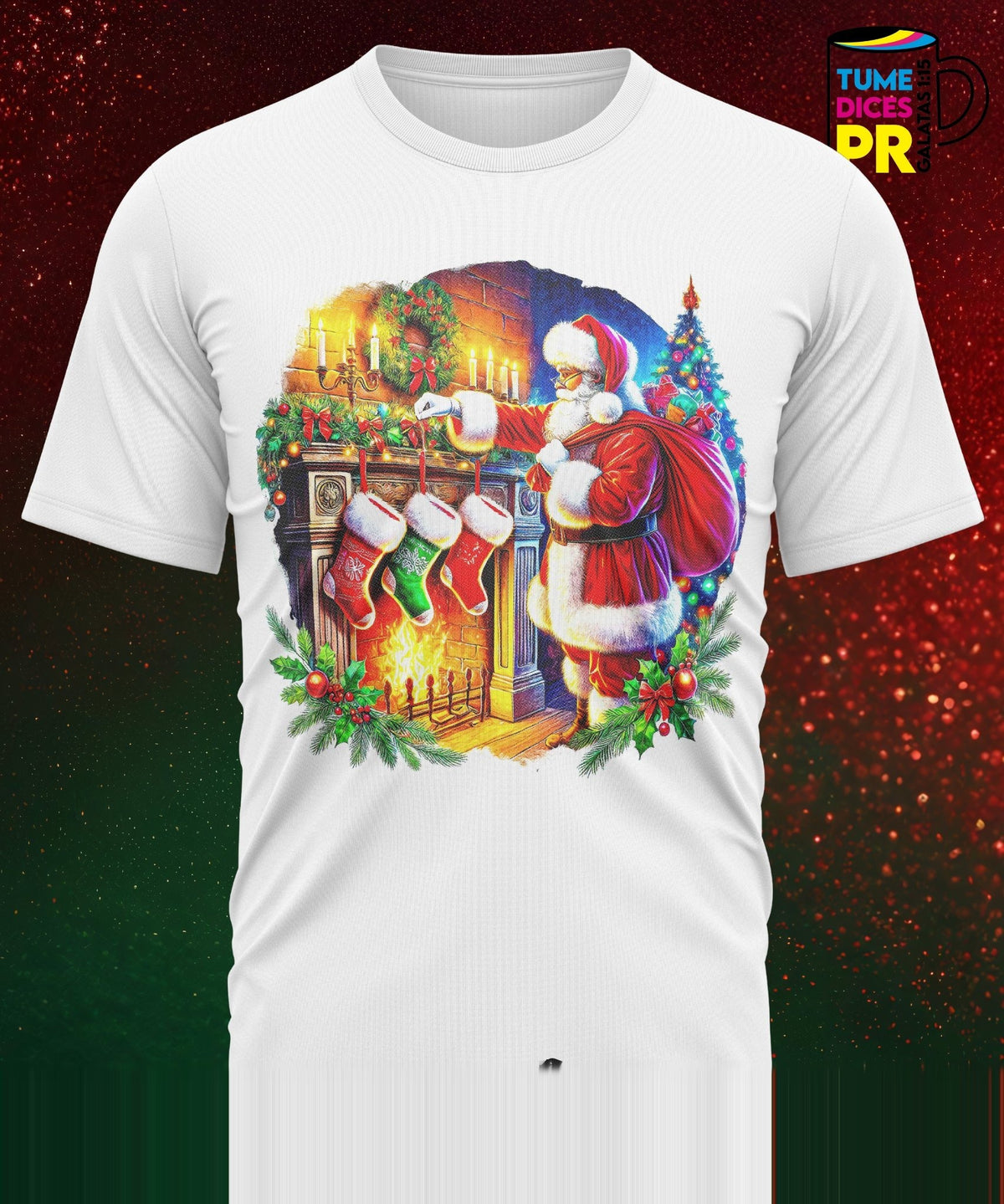 Camiseta Santa Claus | Algodón y poliéster | Tallas S–XL