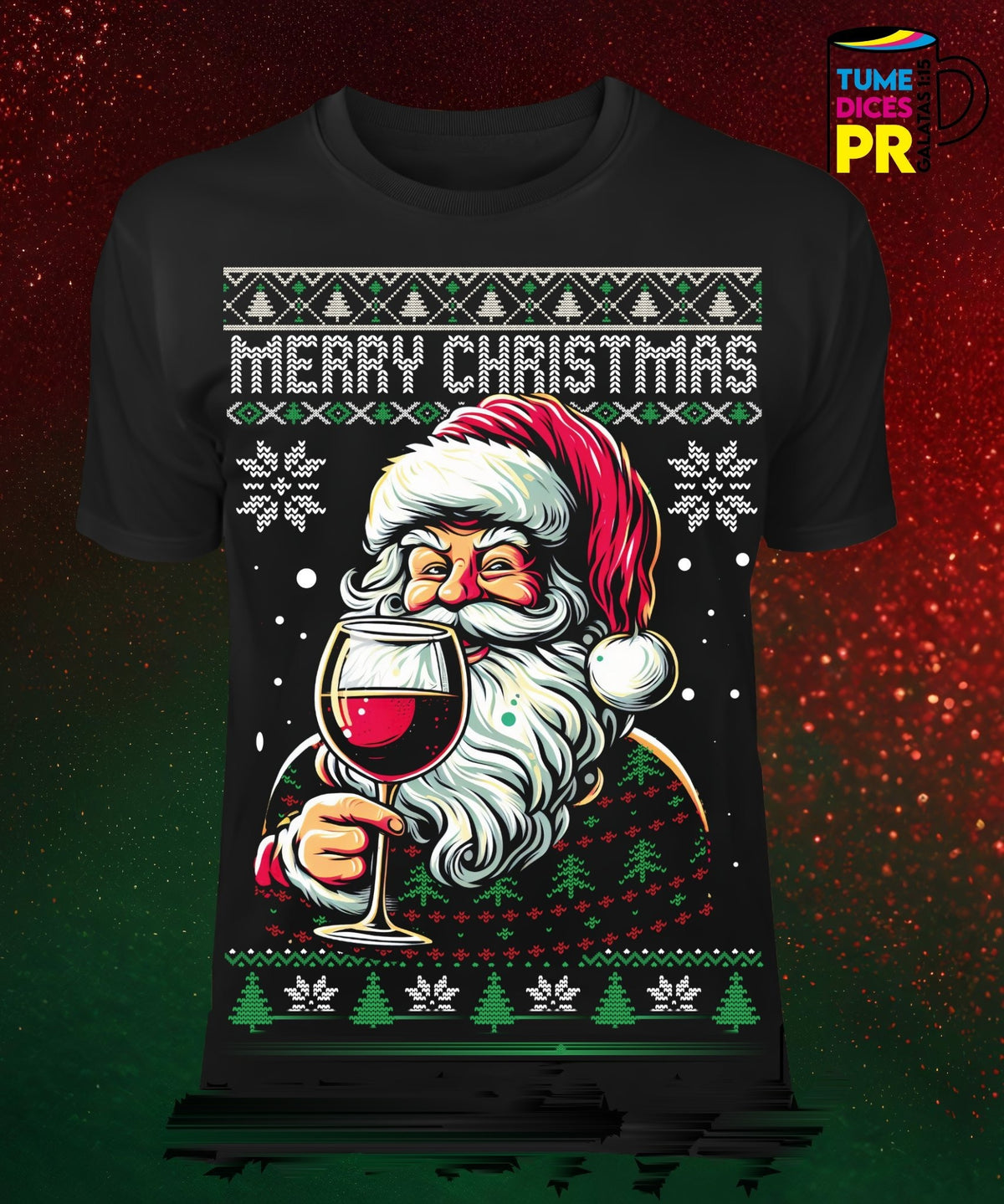 Camiseta Santa Claus | Algodón y poliéster | Tallas S–XL