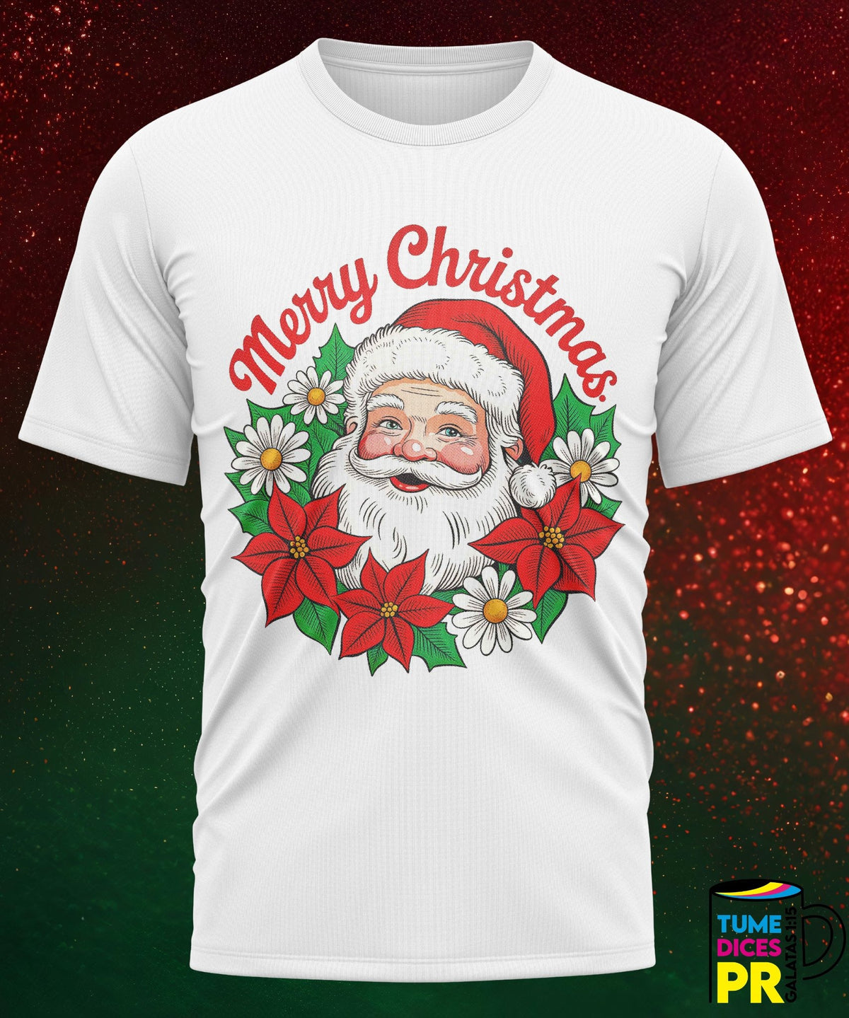 Camiseta Santa Claus | Algodón y poliéster | Tallas S–XL