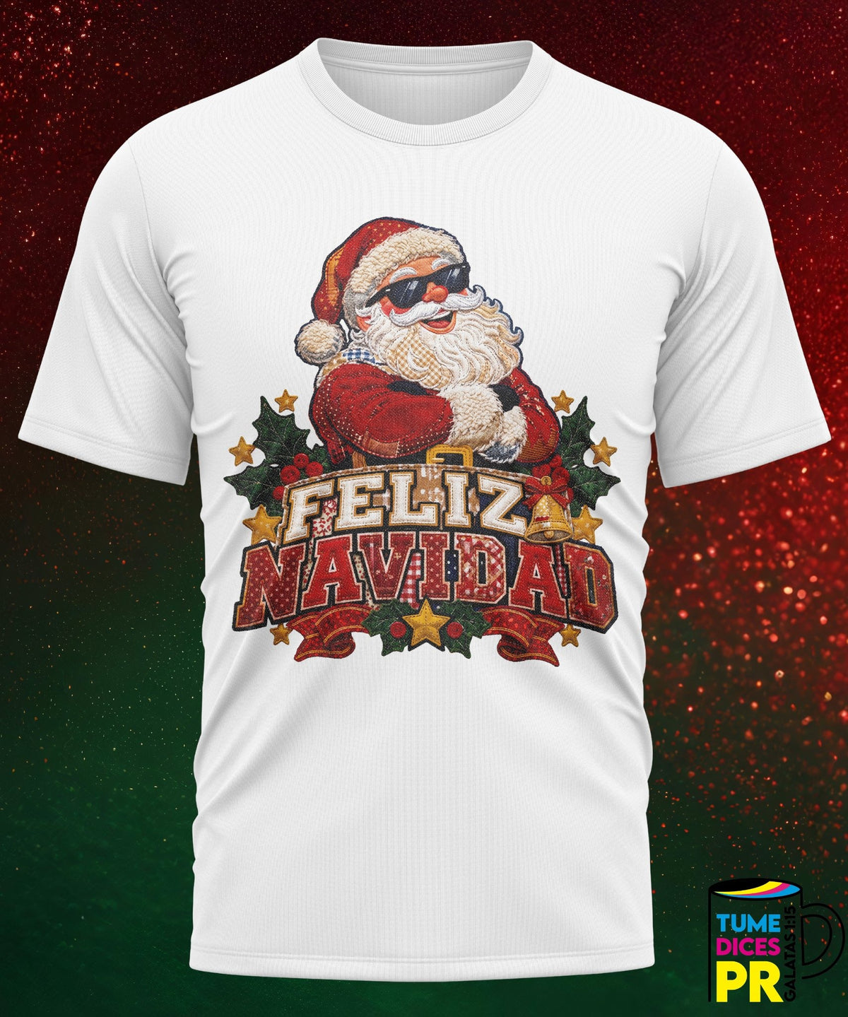 Camiseta Santa Claus | Algodón y poliéster | Tallas S–XL