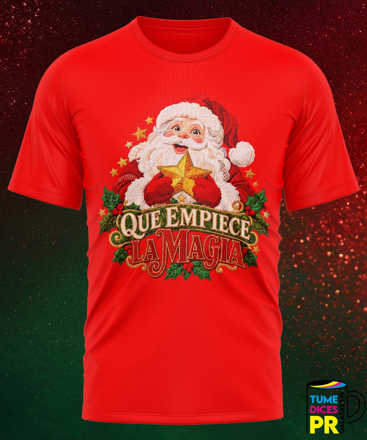 Camiseta Santa Claus | Algodón y poliéster | Tallas S–XL