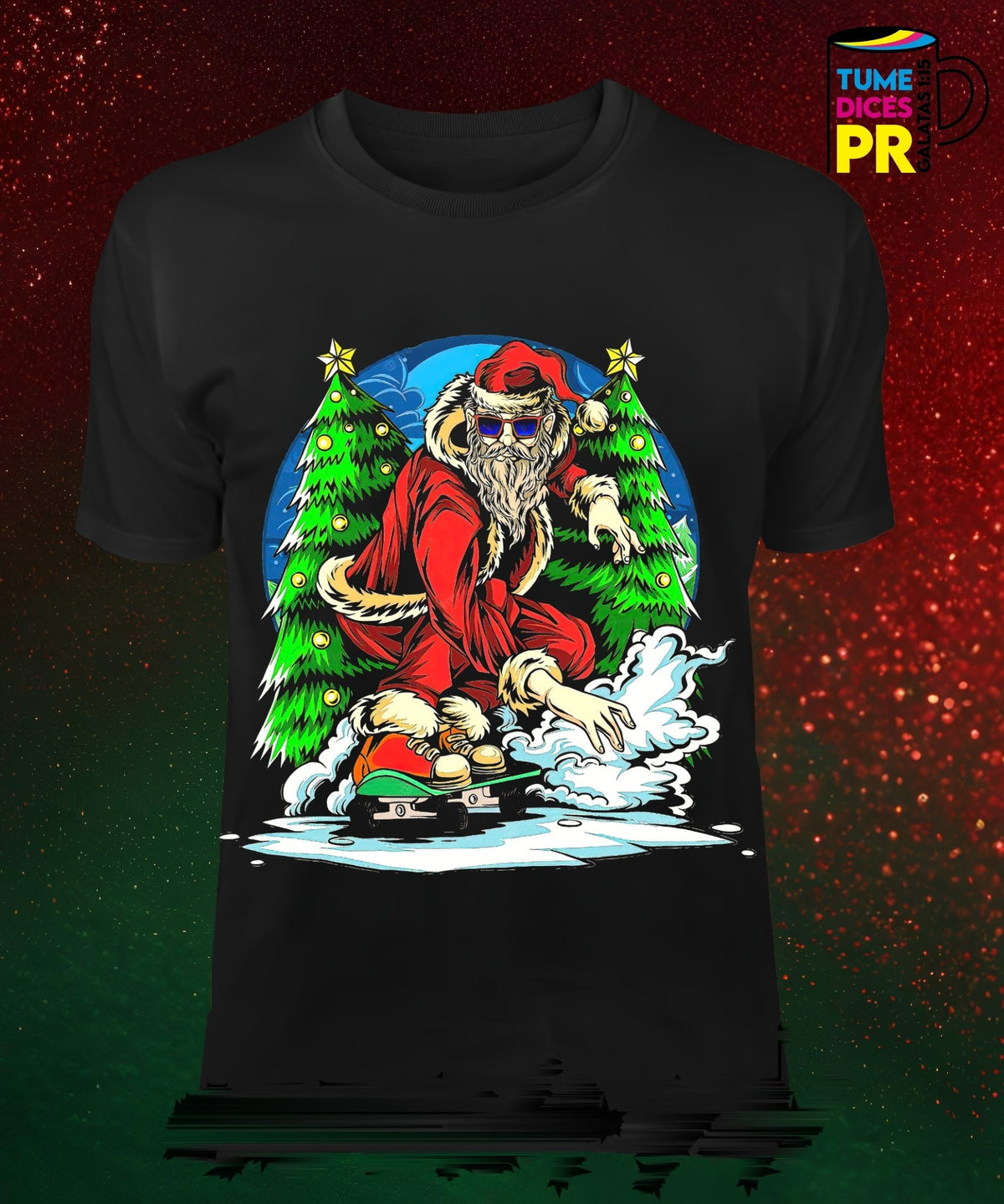 Camiseta Santa Claus | Algodón y poliéster | Tallas S–XL