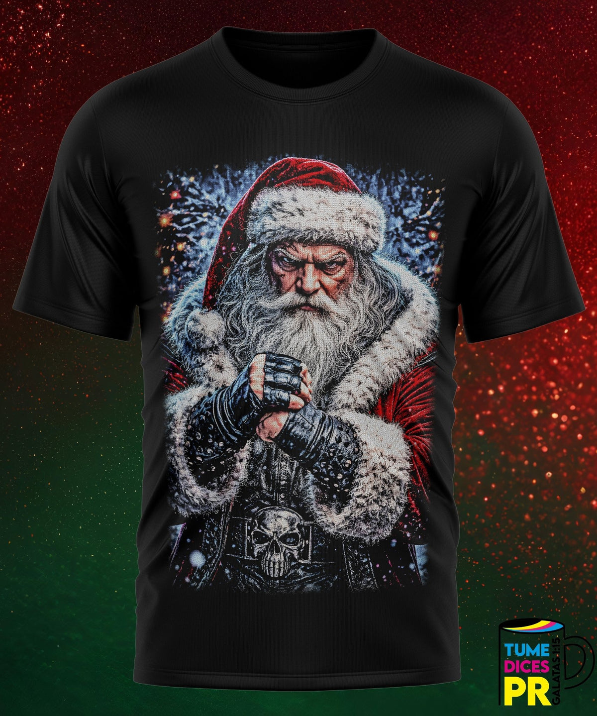 Camiseta Santa Claus | Algodón y poliéster | Tallas S–XL