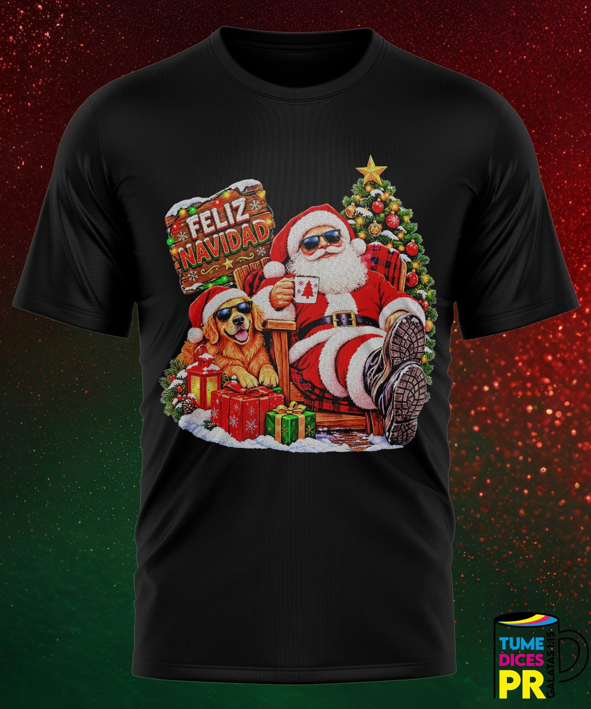 Camiseta Santa Claus | Algodón y poliéster | Tallas S–XL