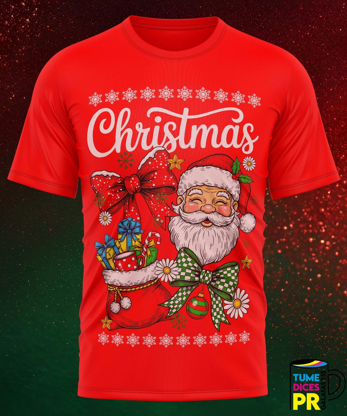 Camiseta Santa Claus | Algodón y poliéster | Tallas S–XL
