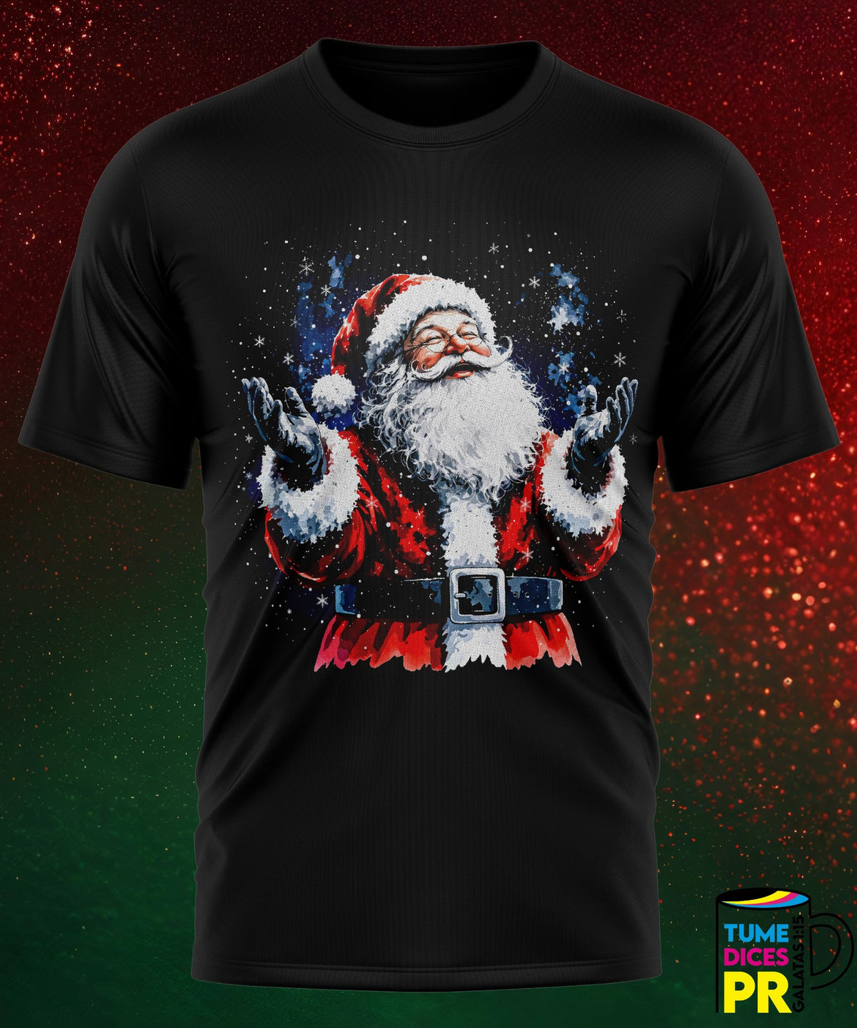 Camiseta Santa Claus | Algodón y poliéster | Tallas S–XL