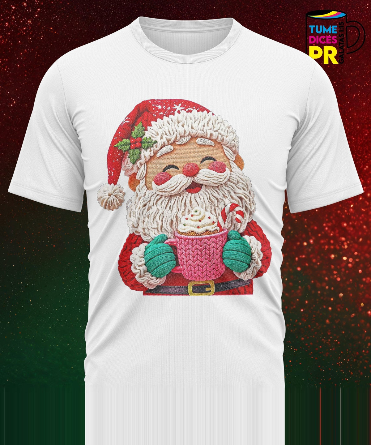 Camiseta Santa Claus | Algodón y poliéster | Tallas S–XL