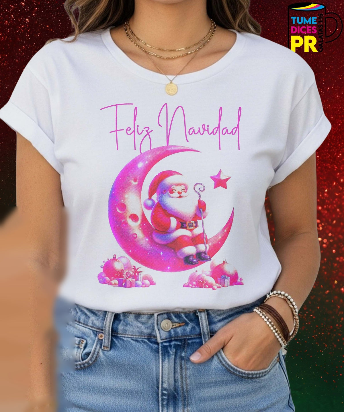 Camiseta Santa Claus | Algodón y poliéster | Tallas S–XL