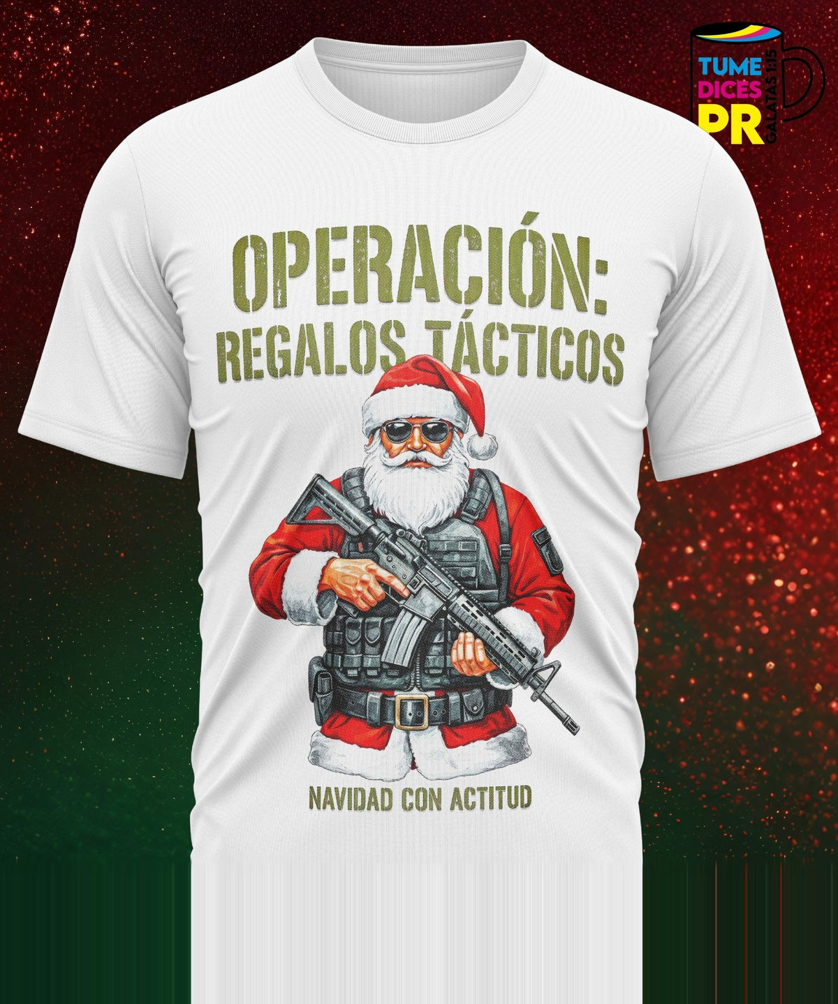 Camiseta Santa Claus | Algodón y poliéster | Tallas S–XL