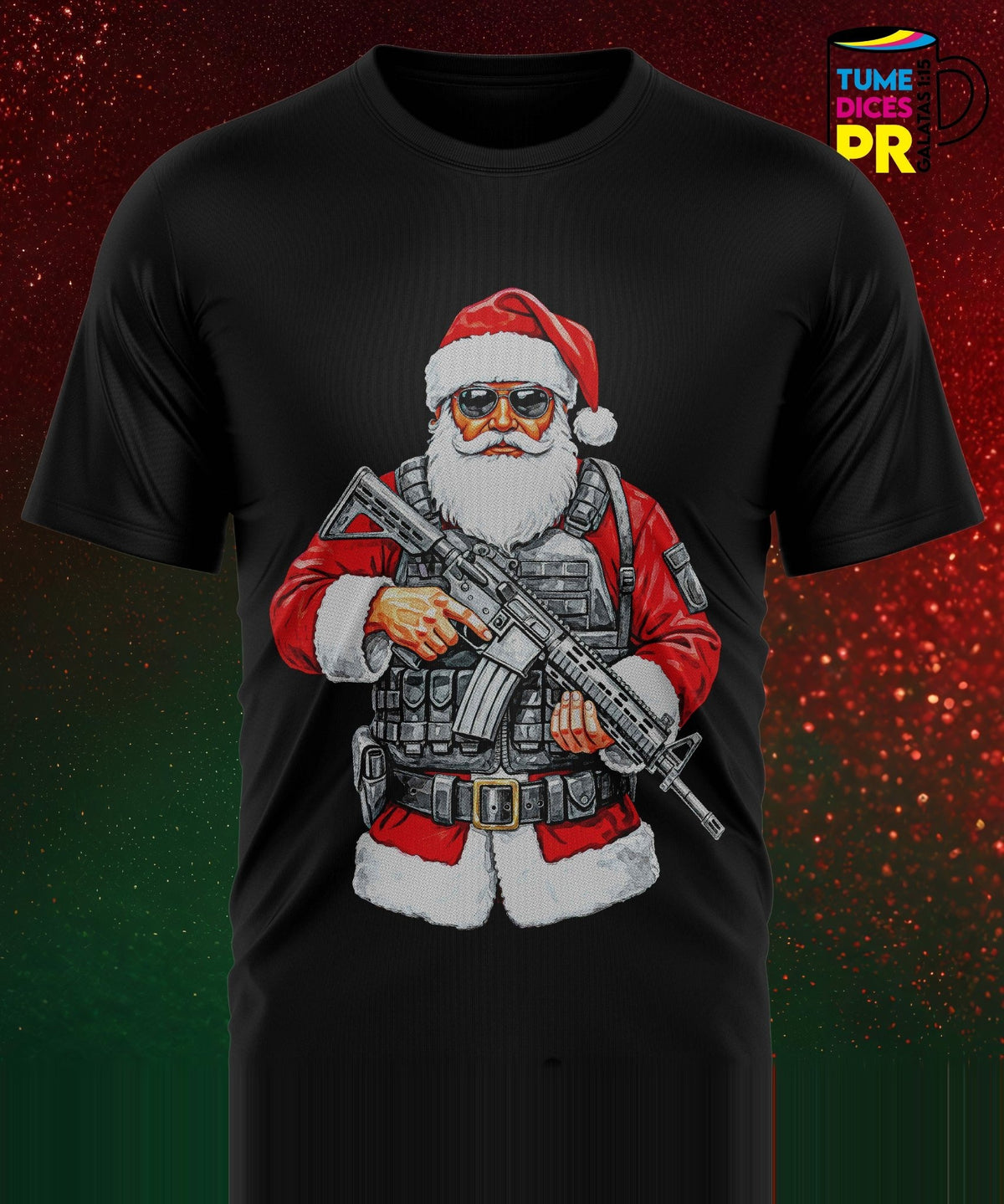Camiseta Santa Claus | Algodón y poliéster | Tallas S–XL