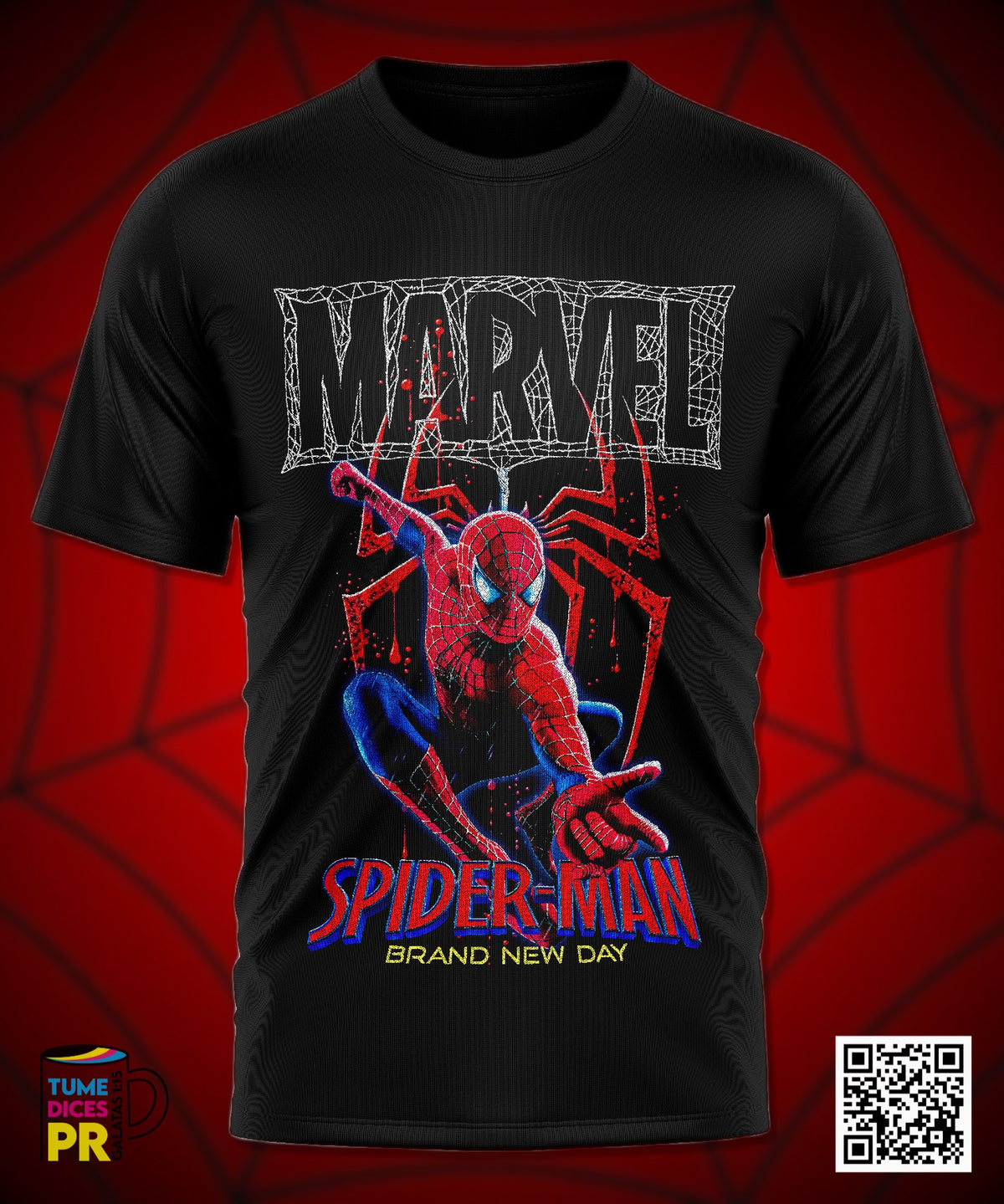 Camiseta SPIDERMAN 2 | Algodón y poliéster | Tallas S–XL