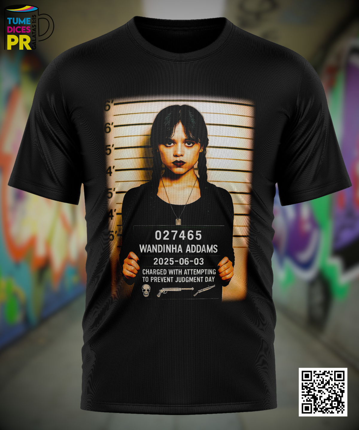 Diseño 3 - Wandinha Addams camiseta